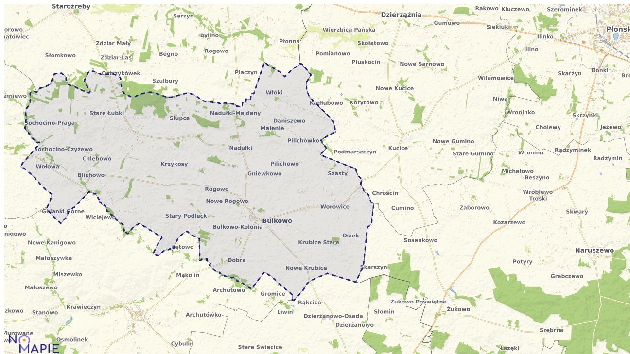 Mapa wyborów do sejmu Bulkowo